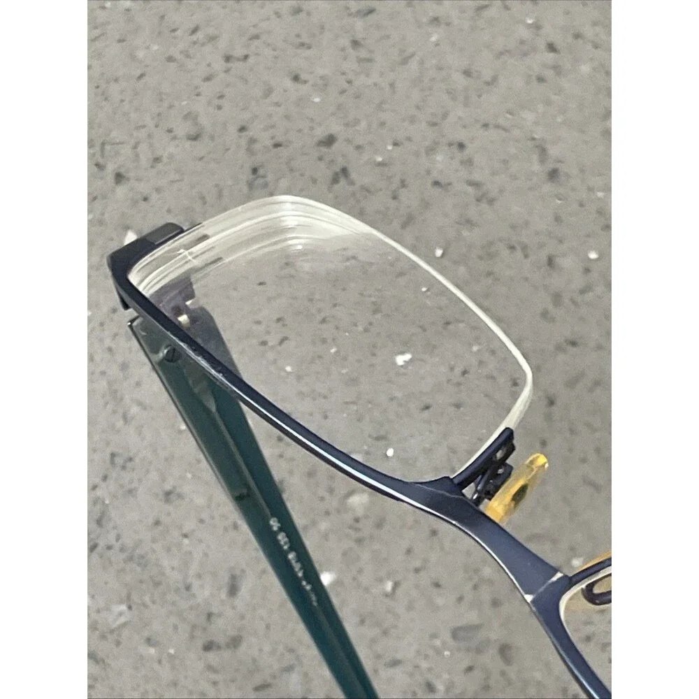 Takumi Eyeglasses 53-18-135 50 Patented Technology FRAMES Only Blue half rim